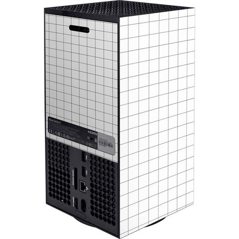 White Grid Xbox Series X Console Skin
