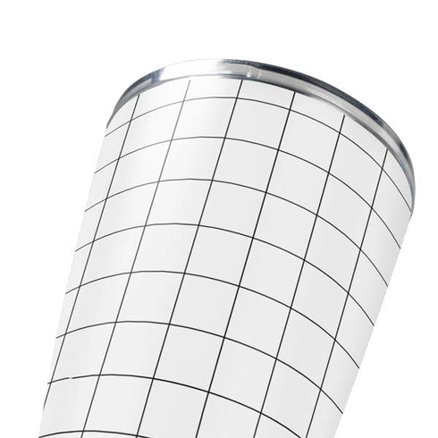 White Grid Yeti 20oz Tumbler Skin