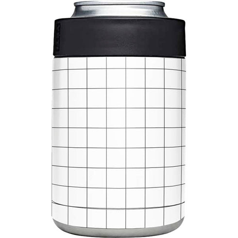 White Grid Yeti Colster Can Insulator Skin