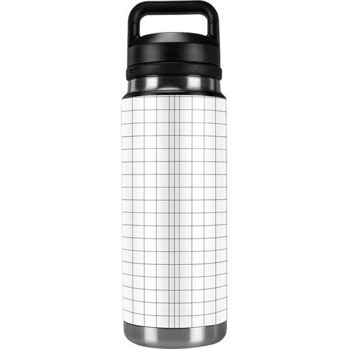 White Grid YETI Rambler 26oz Bottle Skin
