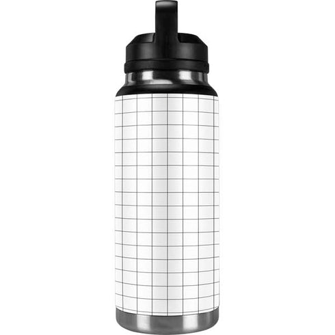 White Grid YETI Rambler 36oz Bottle Skin