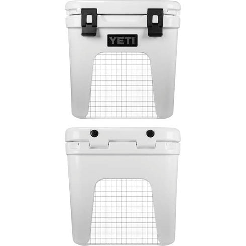 White Grid YETI Roadie 24 Hard Cooler Skin