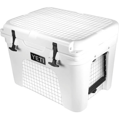 White Grid YETI Tundra 35 Hard Cooler Skin