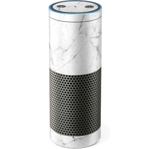 White Marble Amazon Echo Skin