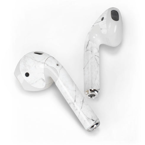 White Marble Apple AirPods 2 Skin