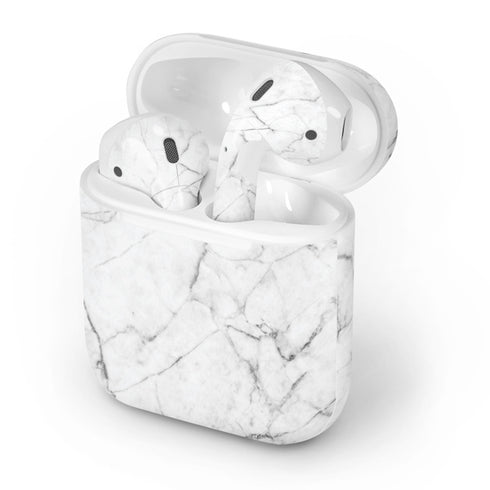 White Marble Apple AirPods 2 Skin