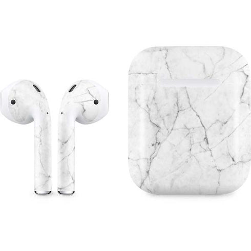 White Marble Apple AirPods Skin