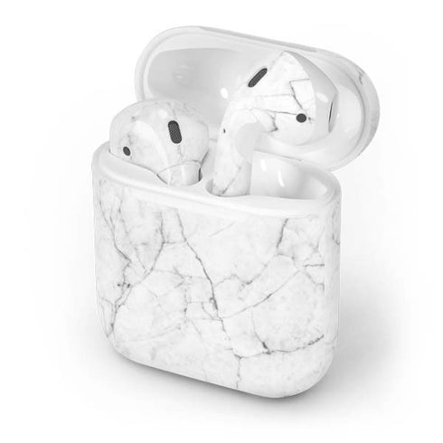 White Marble Apple AirPods Skin