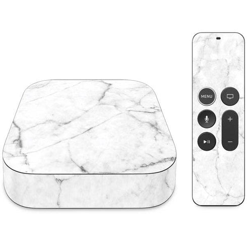 White Marble Apple TV Skin
