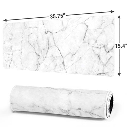 White Marble Gaming Mouse Pad