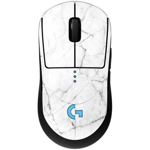 White Marble G Pro Wireless Gaming Mouse Skin