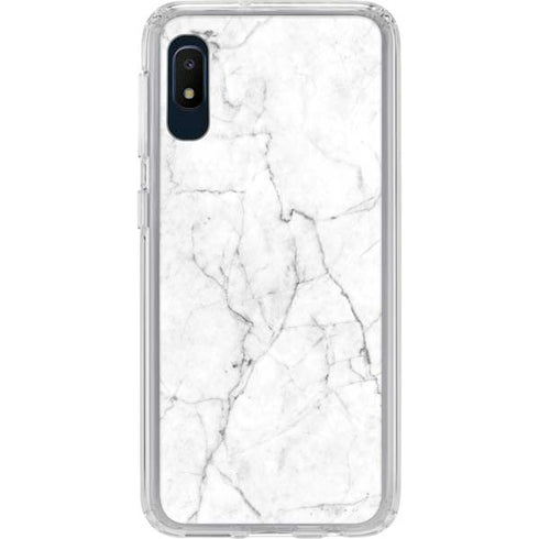 White Marble Galaxy A10e Clear Case