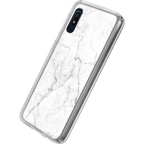 White Marble Galaxy A10e Clear Case