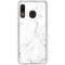 White Marble Galaxy A20 Clear Case