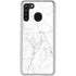 White Marble Galaxy A21 Clear Case