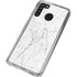 White Marble Galaxy A21 Clear Case