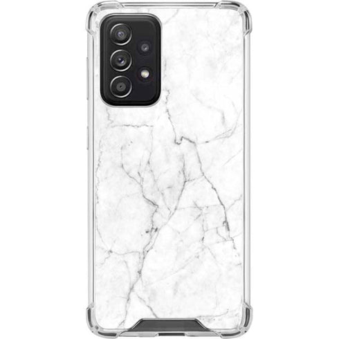 White Marble Galaxy A52 5G Clear Case