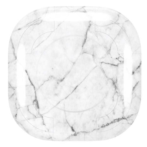 White Marble Galaxy Buds Live Skin