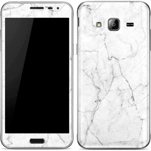 White Marble Galaxy J3 Skin