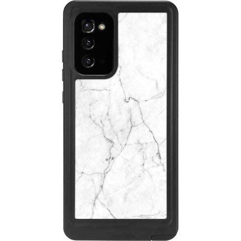 White Marble Galaxy Note20 5G Waterproof Case