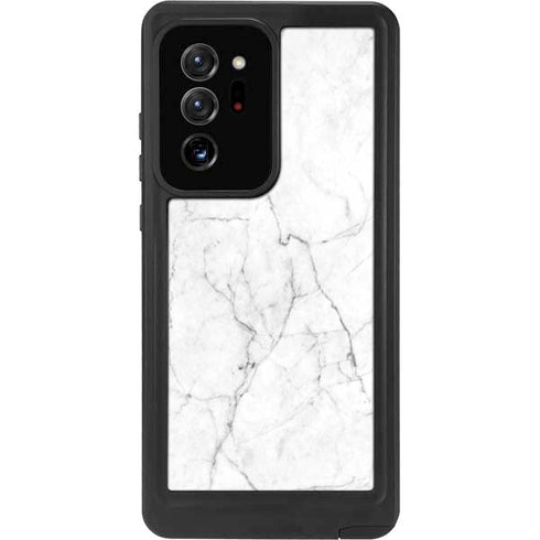 White Marble Galaxy Note20 Ultra 5G Waterproof Case