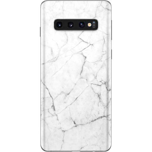 White Marble Galaxy S10 Skin