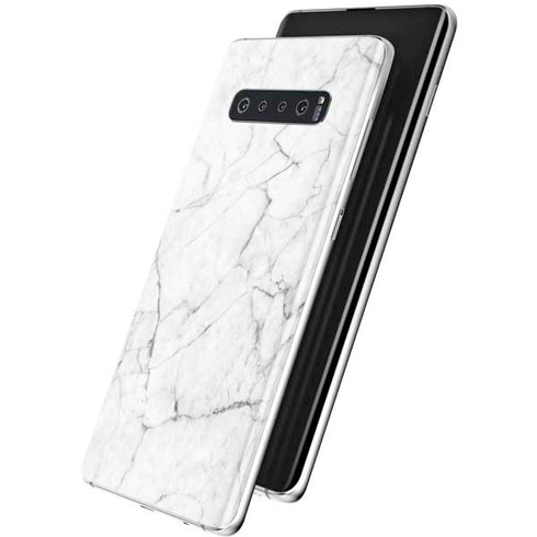 White Marble Galaxy S10 Skin