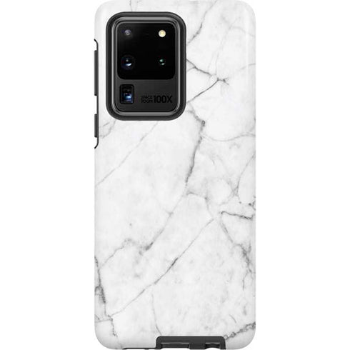 White Marble Galaxy S20 Ultra 5G Pro Case