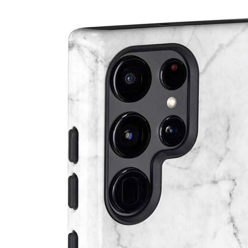 White Marble Galaxy S22 Ultra Pro Case