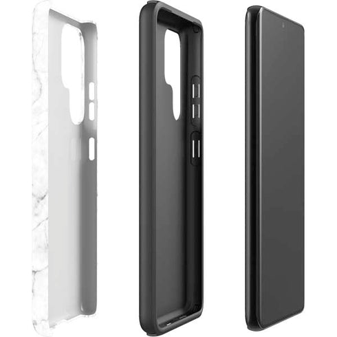 White Marble Galaxy S22 Ultra Pro Case