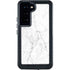 White Marble Galaxy S23 Waterproof Case