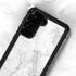 White Marble Galaxy S23 Waterproof Case