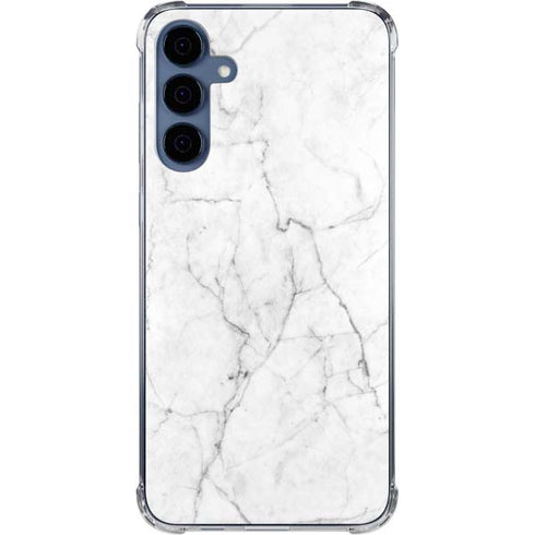 White Marble Galaxy S24 Clear Case