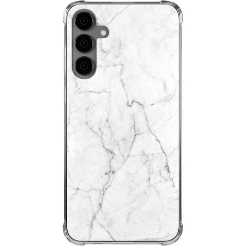White Marble Galaxy S24 Plus Clear Case