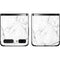 White Marble Galaxy Z Flip Skin