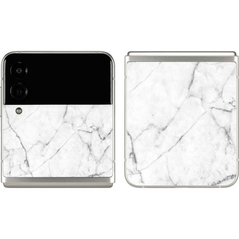White Marble Galaxy Z Flip3 5G Skin