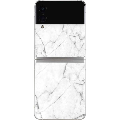 White Marble Galaxy Z Flip4 5G Skin
