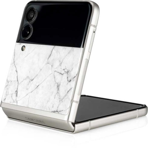 White Marble Galaxy Z Flip4 5G Skin