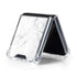 White Marble Galaxy Z Flip5 5G Clear Case