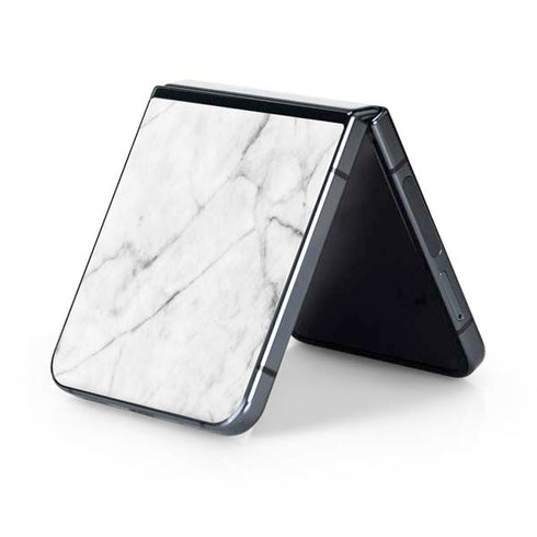 White Marble Galaxy Z Flip5 5G Skin