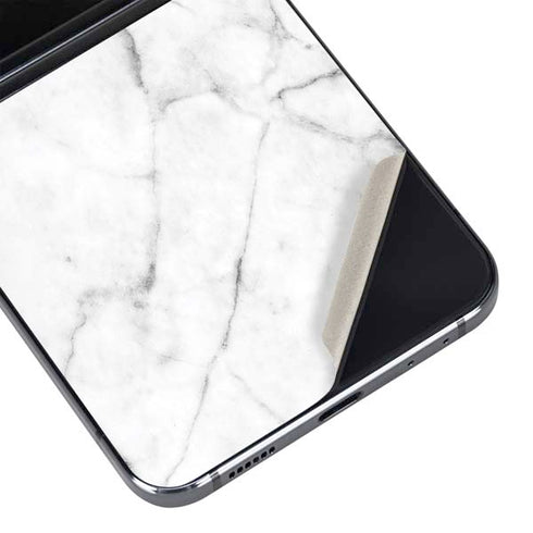 White Marble Galaxy Z Flip5 5G Skin