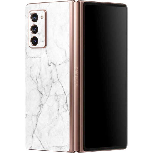White Marble Galaxy Z Fold2 5G Skin