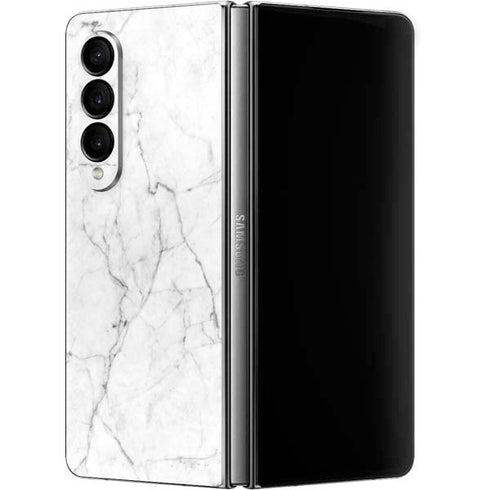 White Marble Galaxy Z Fold4 5G Skin