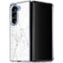 White Marble Galaxy Z Fold5 5G Clear Case
