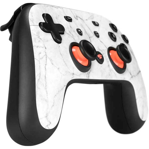White Marble Google Stadia Controller Skin