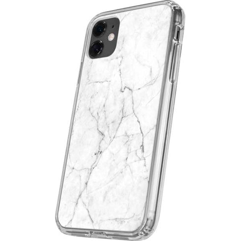 White Marble iPhone 11 Clear Case