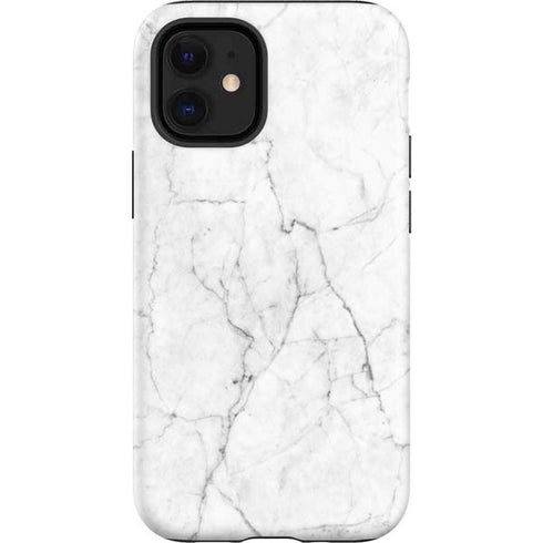 White Marble iPhone 12 Mini Impact Case