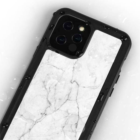 White Marble iPhone 12 Pro Waterproof Case