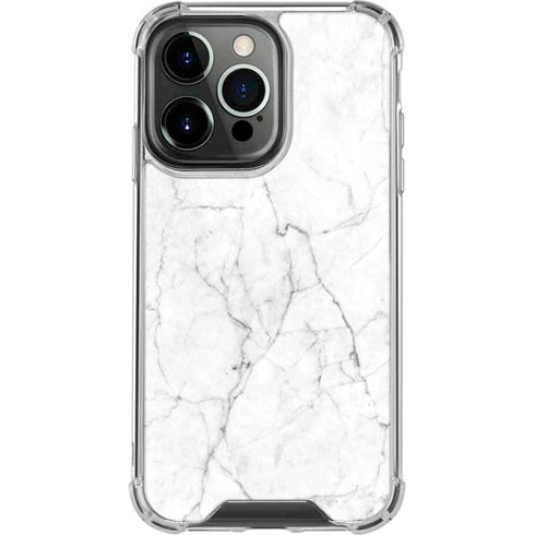 White Marble iPhone 13 Pro Clear Case