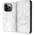 White Marble iPhone 13 Pro Folio Case